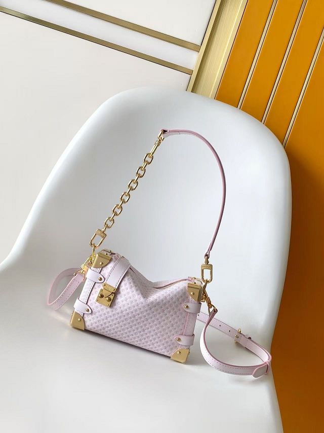 Louis vuitton original calfskin side trunk MM M28474 light pink