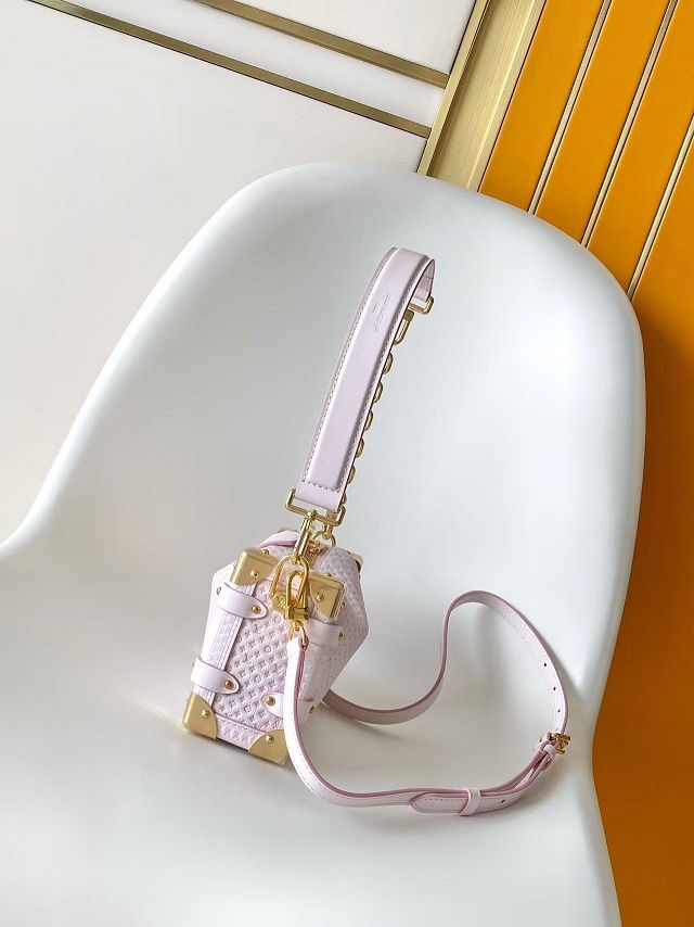 Louis vuitton original calfskin side trunk MM M28474 light pink