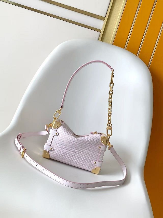 Louis vuitton original calfskin side trunk MM M28474 light pink