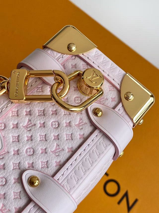 Louis vuitton original calfskin side trunk MM M28474 light pink
