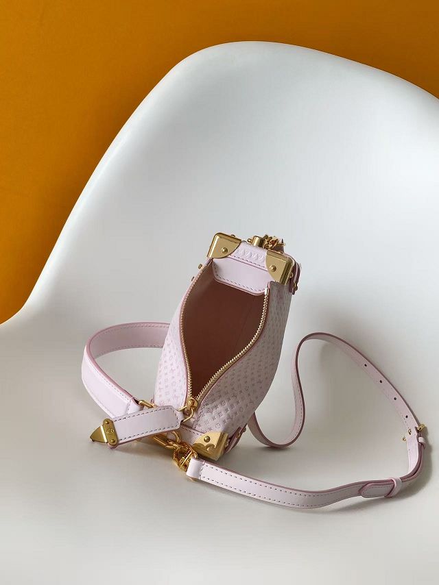 Louis vuitton original calfskin side trunk MM M28474 light pink