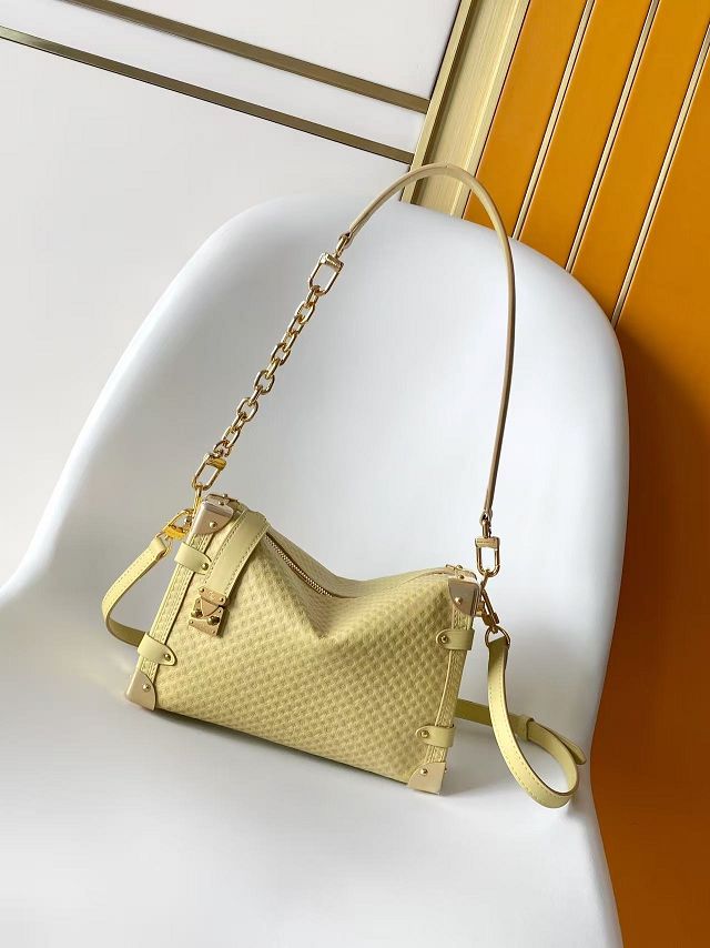 Louis vuitton original calfskin side trunk MM M28474 yellow