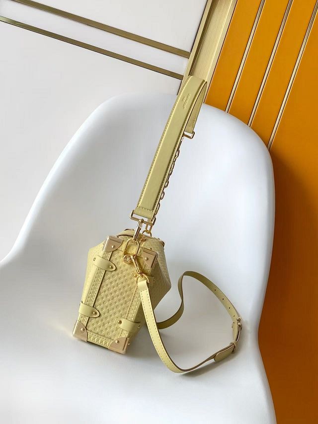 Louis vuitton original calfskin side trunk MM M28474 yellow