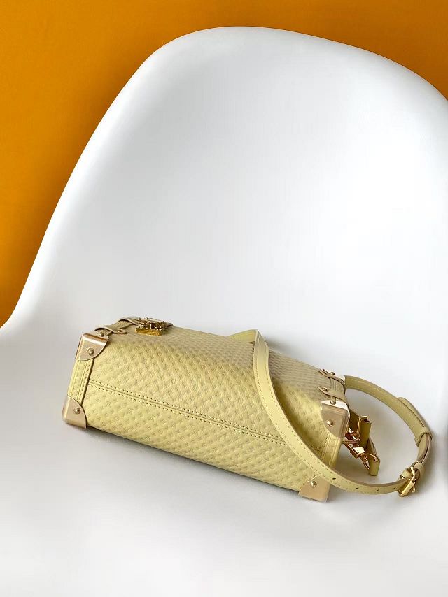 Louis vuitton original calfskin side trunk MM M28474 yellow