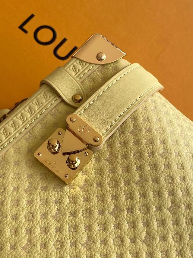 Louis vuitton original calfskin side trunk MM M28474 yellow