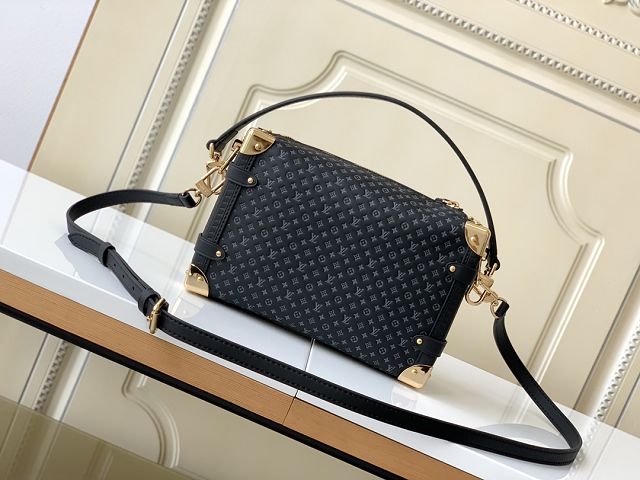 Louis vuitton original calfskin side trunk MM M29431 black