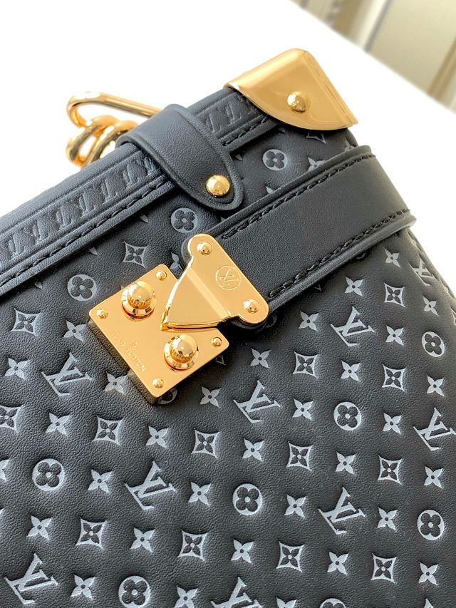 Louis vuitton original calfskin side trunk MM M29431 black
