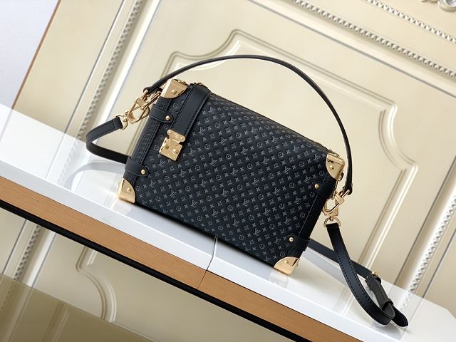 Louis vuitton original calfskin side trunk MM M29431 black