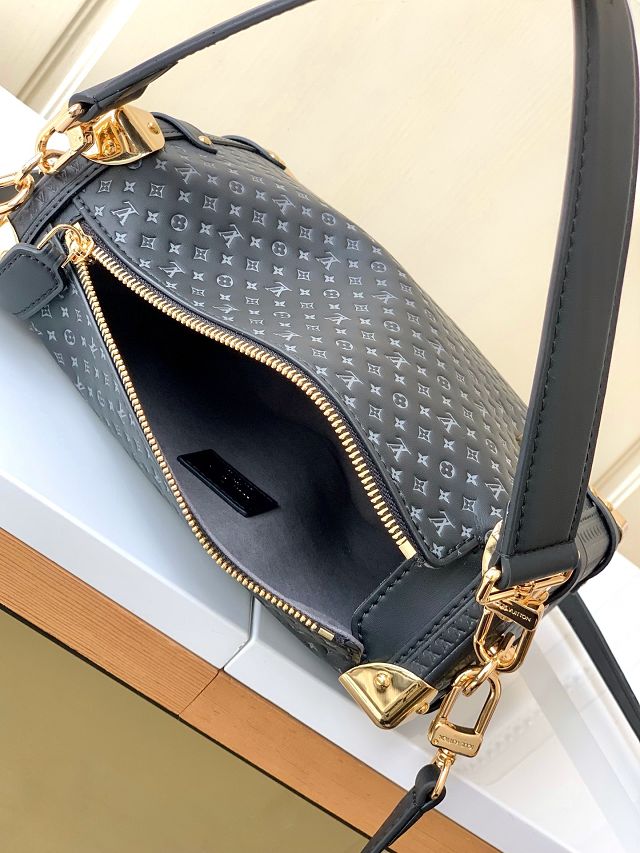 Louis vuitton original calfskin side trunk MM M29431 black