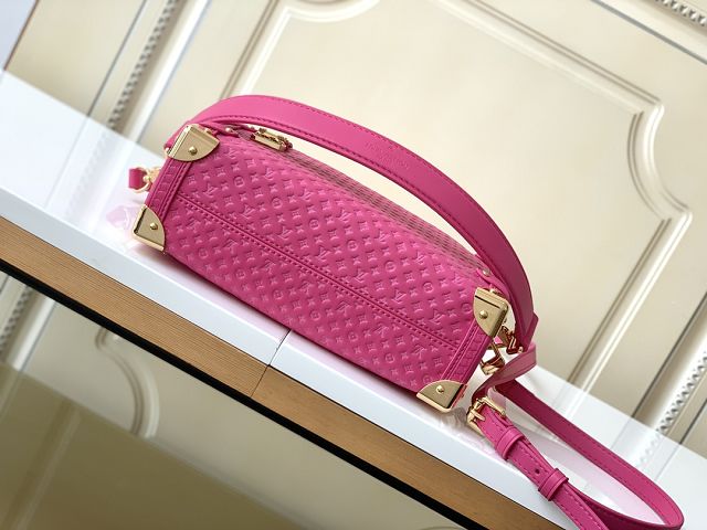 Louis vuitton original calfskin side trunk MM M29431 rose red