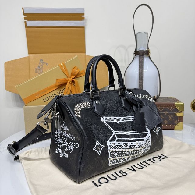 Louis vuitton original calfskin speedy P9 30 M21122 black