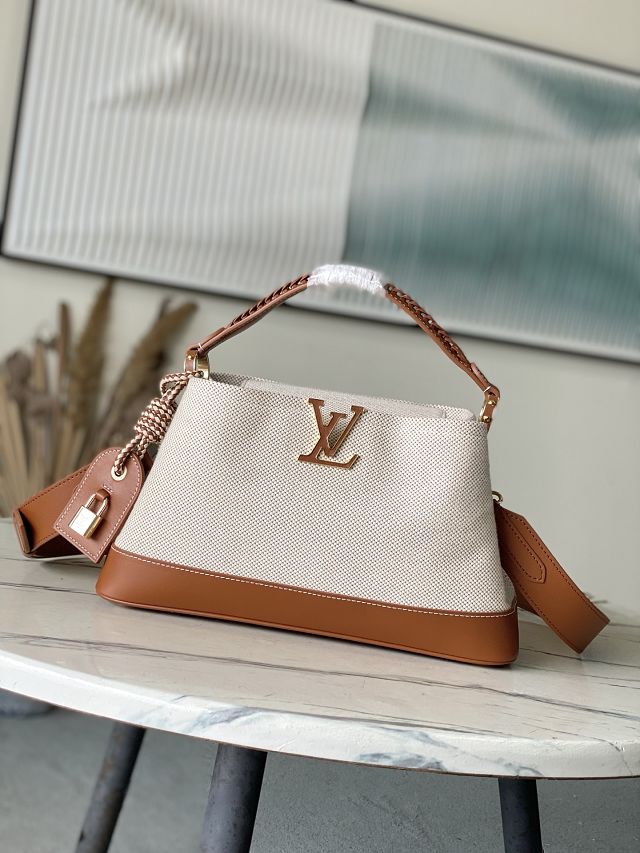 Louis vuitton original canvas capucines weekend mm M28438 