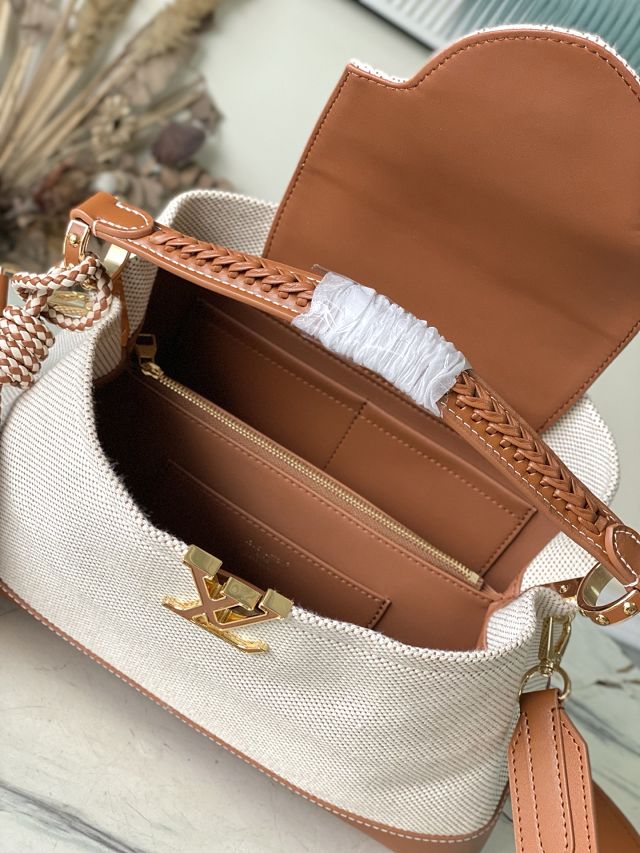 Louis vuitton original canvas capucines weekend mm M28438 