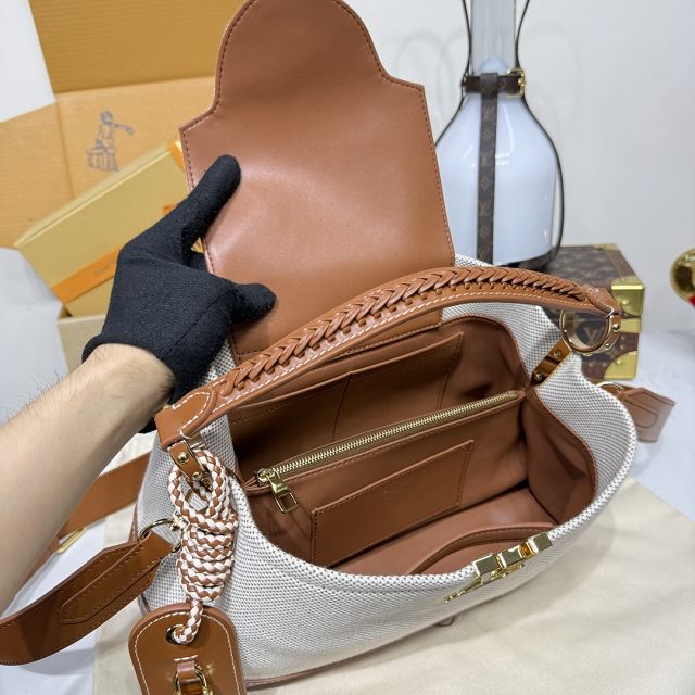 Louis vuitton original canvas capucines weekend mm M28438 