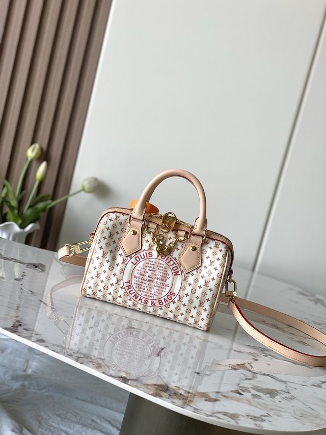 Louis vuitton original coated canvas speedy 20 M29459 nude rose