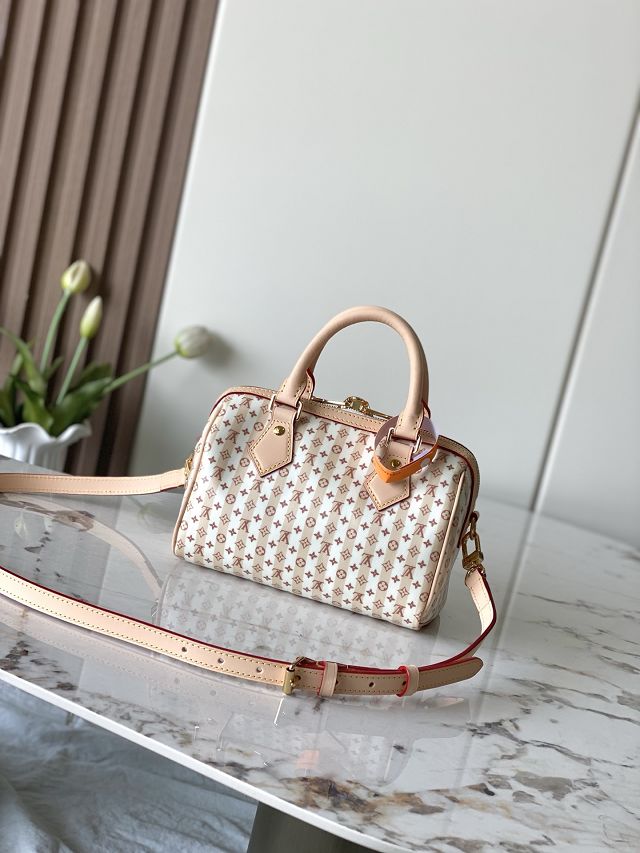Louis vuitton original coated canvas speedy 20 M29459 nude rose