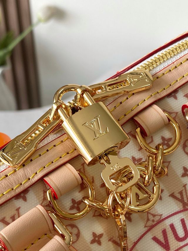 Louis vuitton original coated canvas speedy 20 M29459 nude rose