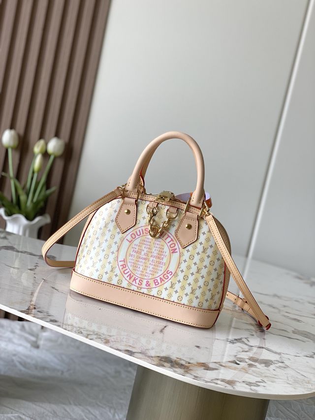 Louis vuitton original coated canvas alma BB M28672 yellow