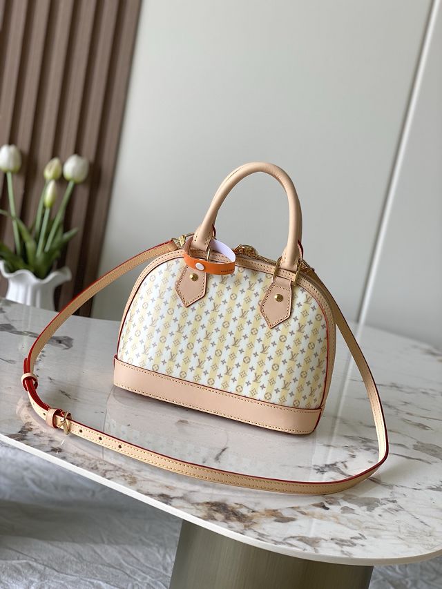 Louis vuitton original coated canvas alma BB M28672 yellow
