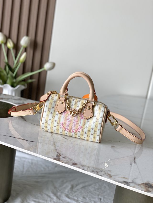 Louis vuitton original coated canvas nano speedy M29030 yellow