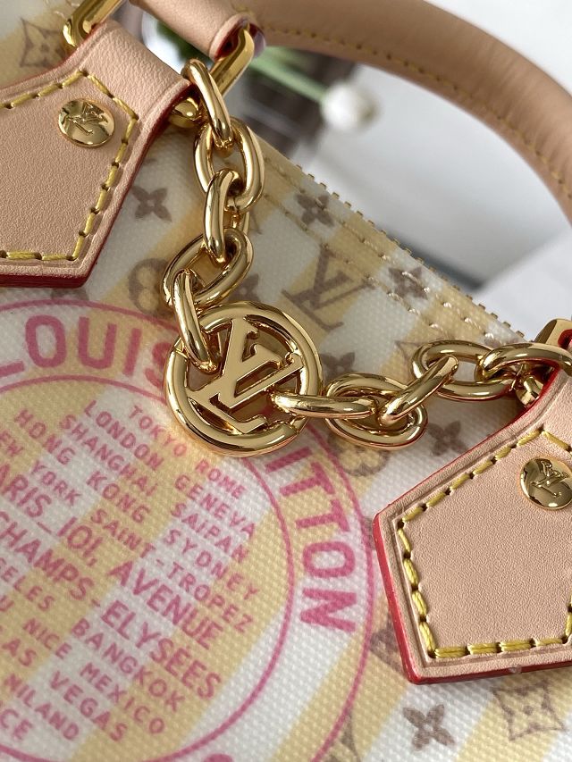 Louis vuitton original coated canvas nano speedy M29030 yellow