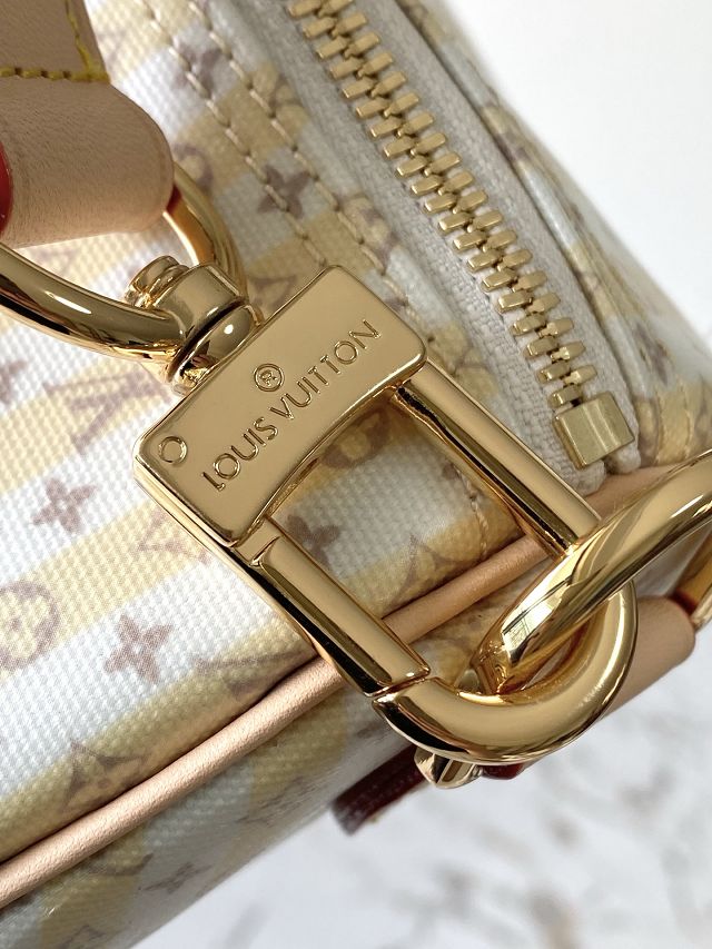 Louis vuitton original coated carryall keepall 45 M28678 yellow