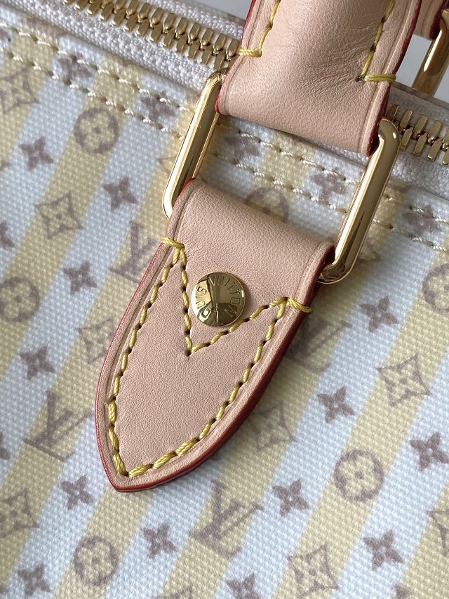 Louis vuitton original coated carryall keepall 45 M28678 yellow
