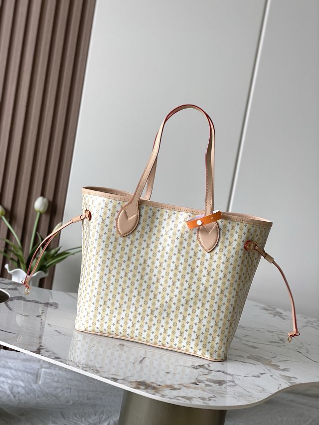 Louis vuitton original coated carryall neverfull mm M28457 yellow