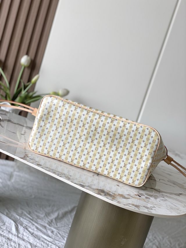 Louis vuitton original coated carryall neverfull mm M28457 yellow