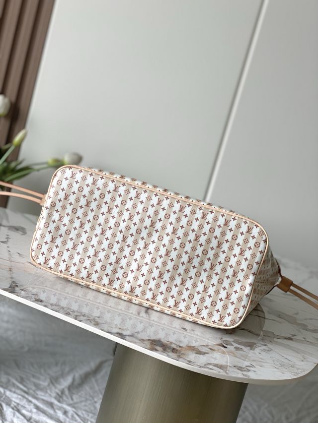 Louis vuitton original coated carryall neverfull mm M29483 nude rose