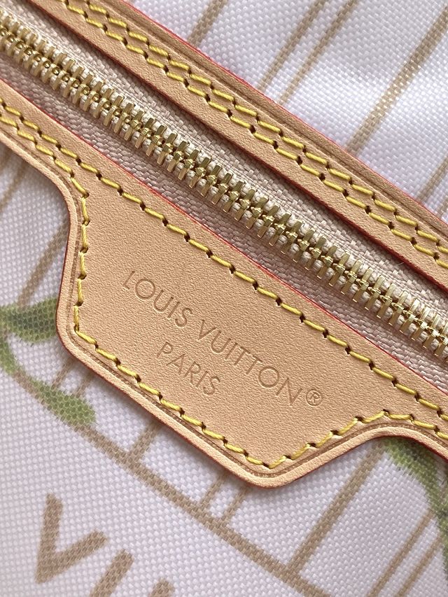 Louis vuitton original coated carryall neverfull mm M29483 nude rose