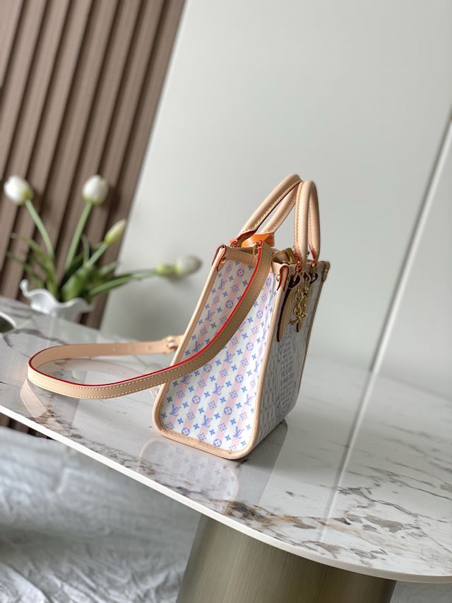 Louis vuitton original coated carryall onthego pm M29477 light pink