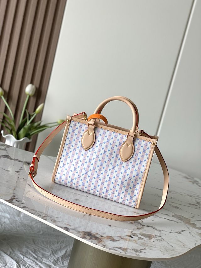 Louis vuitton original coated carryall onthego pm M29477 light pink