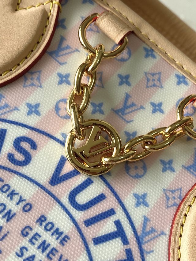 Louis vuitton original coated carryall onthego pm M29477 light pink