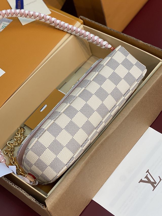 Louis vuitton original damier azur wallet on chain Ivy N40916