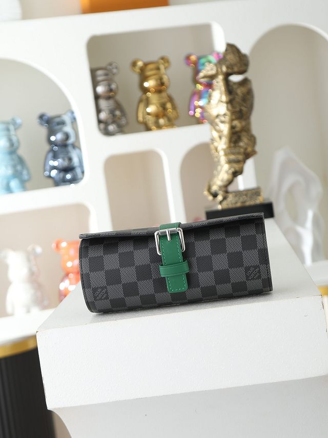 Louis vuitton original damier graphite watch case M40847 