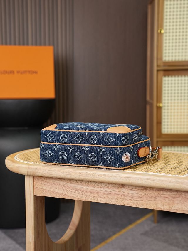 Louis vuitton original denim nil city bag M27553 blue