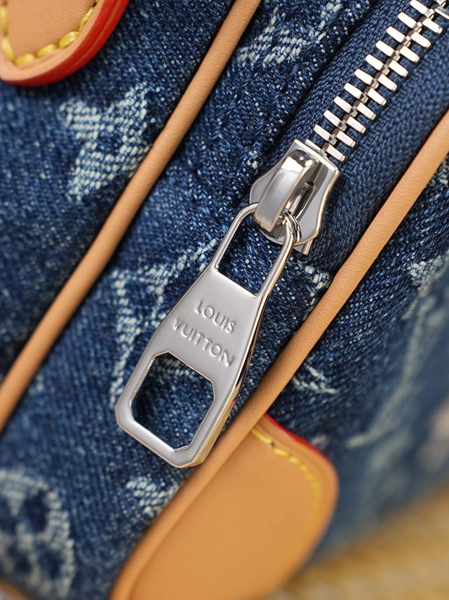 Louis vuitton original denim nil city bag M27553 blue