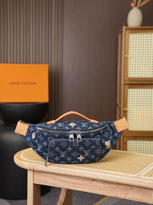 Louis vuitton original denim rush bumbag M27640 blue