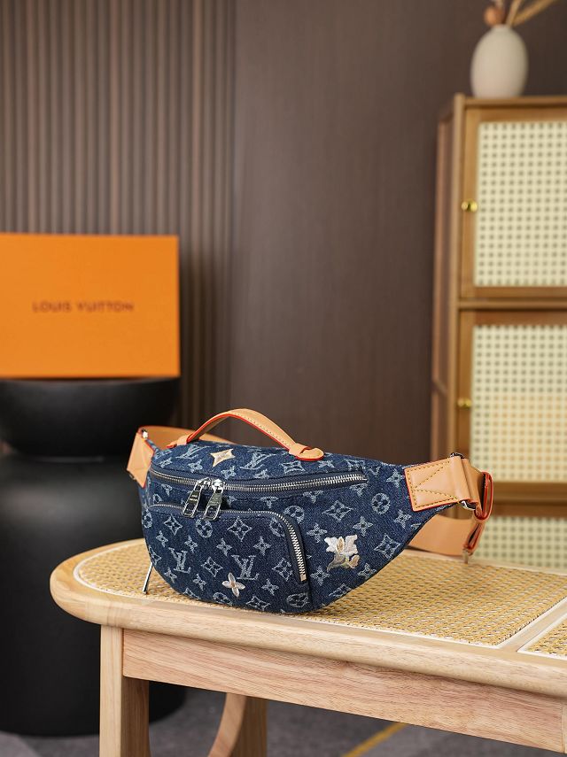 Louis vuitton original denim rush bumbag M27640 blue