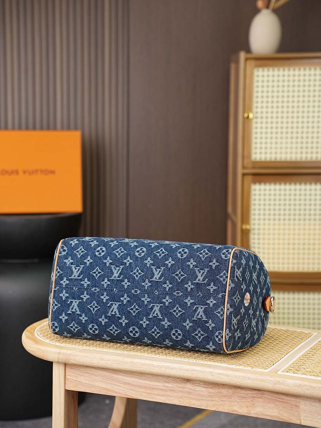 Louis vuitton original denim speedy soft 30 M27556 blue