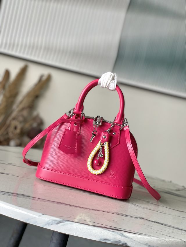 Louis vuitton original epi leather alma BB M28902 rose red