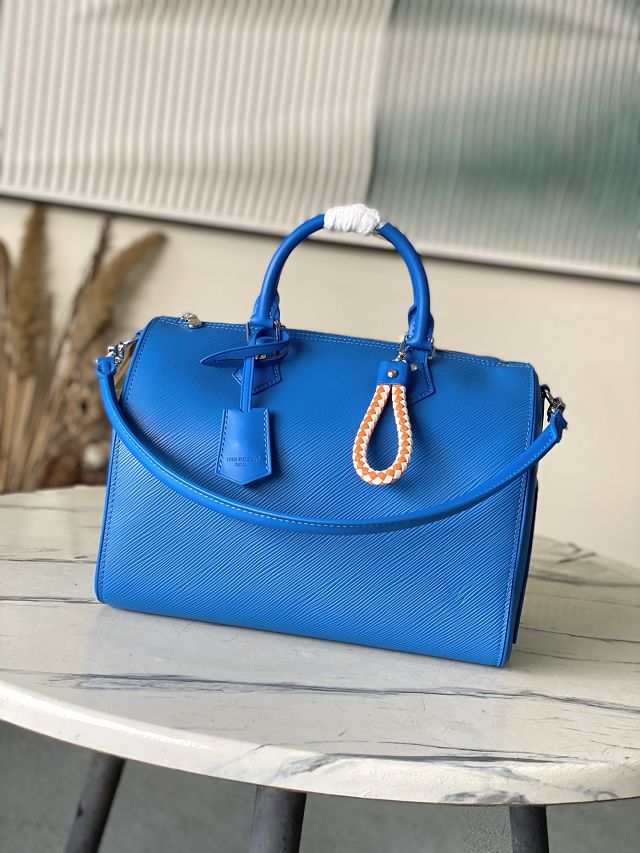 Louis vuitton original epi leather speedy soft 30 M29096 blue
