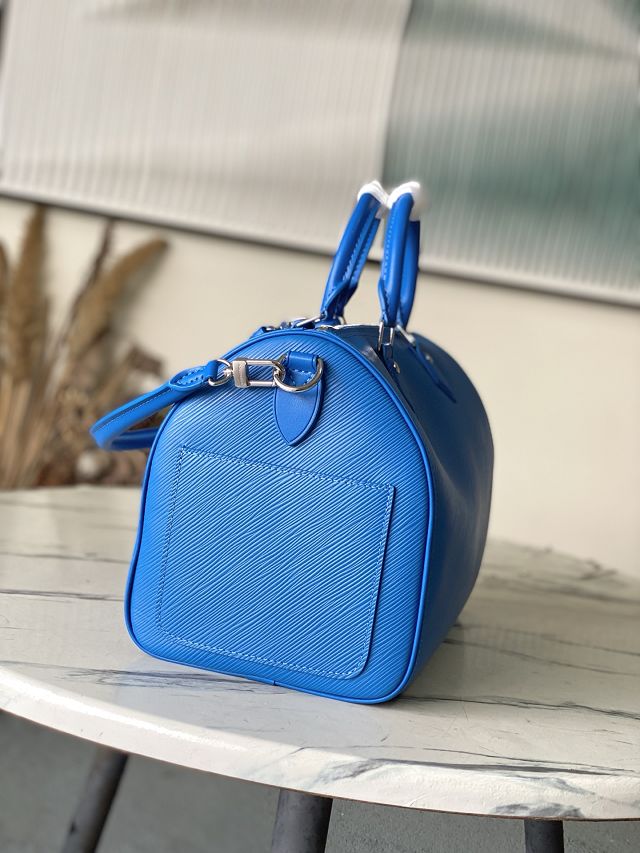 Louis vuitton original epi leather speedy soft 30 M29096 blue