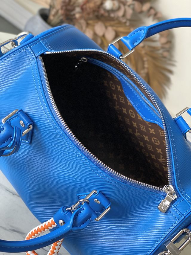 Louis vuitton original epi leather speedy soft 30 M29096 blue