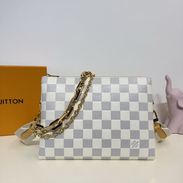 Louis vuitton original lambskin coussin pm bag N40904 white