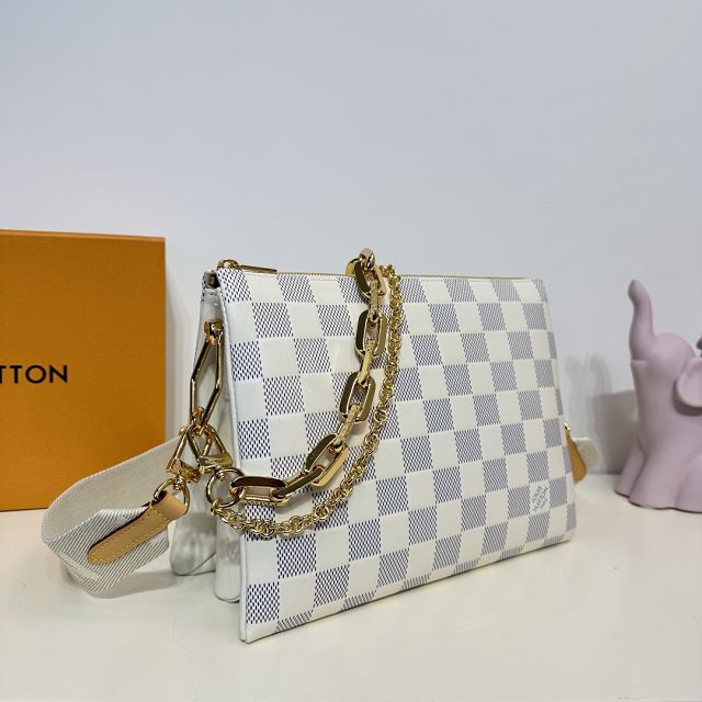Louis vuitton original lambskin coussin pm bag N40904 white