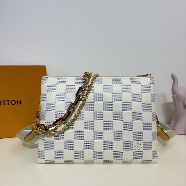 Louis vuitton original lambskin coussin pm bag N40904 white