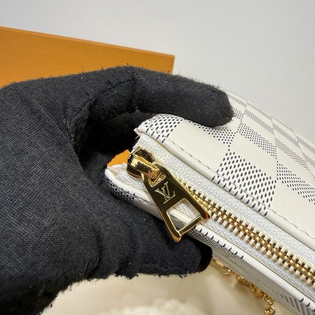 Louis vuitton original lambskin coussin pm bag N40904 white