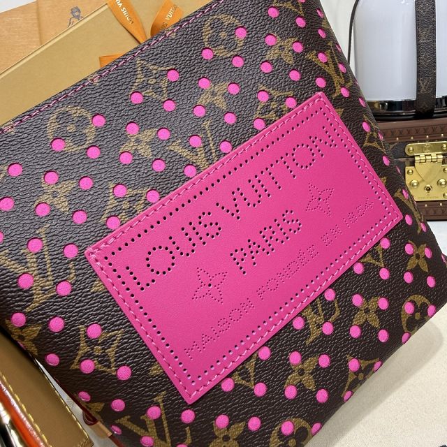 Louis vuitton original monogram canvas all in BB M29075 fuchsia